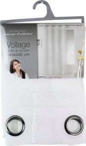 Douceur d`Interieur Firana na przelotkach biała LINAHE, 140 x 260 cm 3