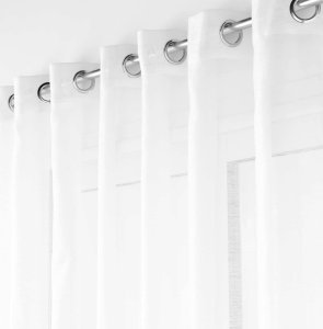 Douceur d`Interieur Firanka gotowa z gładkiego woalu LISSEA, biała 5