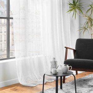 Douceur d`Interieur Firanka gotowa z gładkiego woalu LISSEA, biała 2