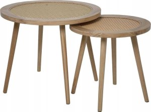 TODAY Stolik kawowy Kali, blat z plecionki wiedeńskiej 3