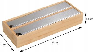 Kesper Dyspenser do folii spożywczej, dwie przegródki, bambus, 35 x 13 cm 4