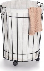 Zeller Metalowy kosz na pranie na kółkach, Ø 44 x 55 cm 2