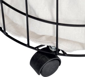 Zeller Metalowy kosz na pranie na kółkach, Ø 44 x 55 cm 3