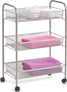 Zeller Wózek łazienkowy, regał na przybory - 3 poziomy, chrom, ZELLER 2