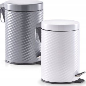 Kosz na śmieci Zeller Kosz łazienkowy 3L, metalowy, kolor szary, ZELLER 3