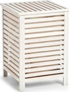 Kosz na pranie Zeller Kosz na pranie drewniany, skrzynia, kolor biały, ZELLER 12