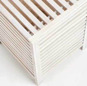 Kosz na pranie Zeller Kosz na pranie drewniany, skrzynia, kolor biały, ZELLER 7