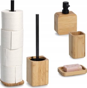 Zeller Pojemnik na szczotkę WC, bamboo, ZELLER 4