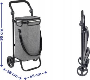 Maximex Wózek na zakupy na kółkach z torbą termiczną, 38 l 3