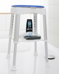Maximex Taboret pod prysznic, obrotowe siedzisko,  wys. 41,5-59 cm 2