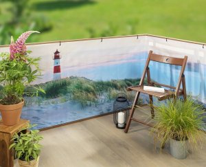 Maximex Osłona balkonowa z wzorem plaży, 5 m x 85 cm 3