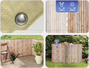 Maximex Osłona balkonowa z wzorem bambusa, 5 m x 85 cm 4