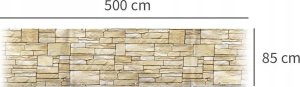 Maximex Osłona balkonowa z motywem kamienia dekoracyjnego - 500 x 85 cm 2