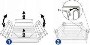 Maximex Metalowy koszyk pod blat kuchenny, ORGANIZER na przybory kuchenne 3