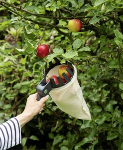 Maximex Zbierak do owoców, bawełniana torba, Ø 14 cm 2