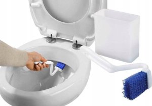 Maximex Szczotka kątowa do czyszczenia WC i pojemnik z przyssawkami 3