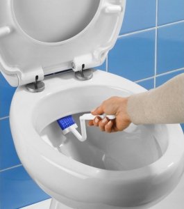 Maximex Szczotka kątowa do czyszczenia WC i pojemnik z przyssawkami 4