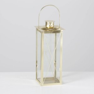 Boltze Złote lampiony FAROL, 2 metalowe latarenki 4