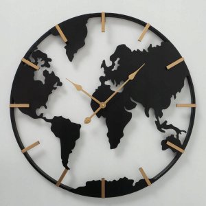 Boltze Zegar ścienny Union, metalowy ze złotymi wskazówkami 7