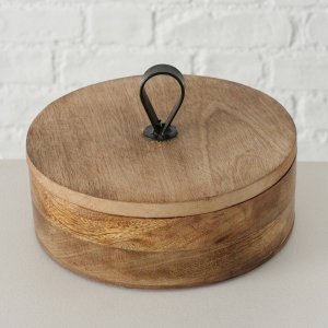 Boltze Pudełko okrągłe KABIR, drewno mango, Ø 19 cm 3