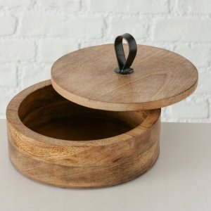 Boltze Pudełko okrągłe KABIR, drewno mango, Ø 19 cm 5