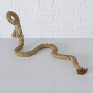 Boltze Żelazny stojak na butelkę wina, opleciony liną, 15 x 16 cm 2