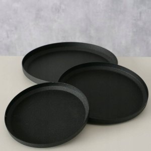 Boltze Podstawki na świece Mio, 3 sztuki, czarny mat 3