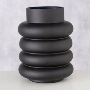 Boltze Szklany wazon RIBBO, czarny 2