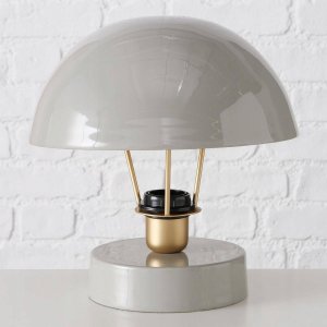 Boltze Metalowa lampka stołowa Clover, szary klosz, Ø 25 cm 6