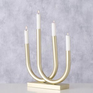 Boltze Złoty świecznik Tonis.metalowy, 33 x 34 cm 2