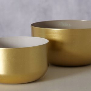 Boltze Złote misy dekoracyjne, 2 sztuki 2