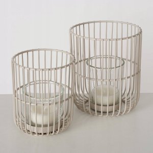 Boltze Metalowy lampion CINDY, beżowy, 2 sztuki 3