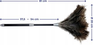 Maximex Miotełka do usuwania kurzu teleskopowa, strusie pióra 6