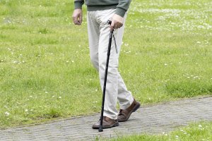 Maximex Składana laska aluminiowa, regulowana wysokość i dioda LED 2