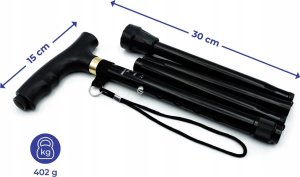 Maximex Składana laska aluminiowa, regulowana wysokość i dioda LED 6