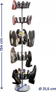 Maximex Stojak na buty, obrotowy, 30 par 6