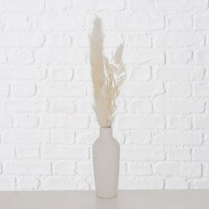 Boltze Porcelanowy wazon dekoracyjny Bianca, suszone kwiaty, wys. 16 cm 3