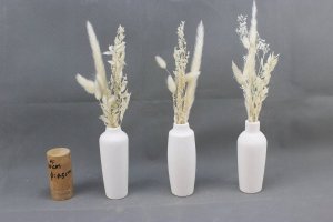 Boltze Porcelanowy wazon dekoracyjny Bianca, suszone kwiaty, wys. 16 cm 6