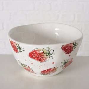 Boltze Miska ceramiczna do zupy STRAWBERRY, wzór truskawek, 540 ml 1