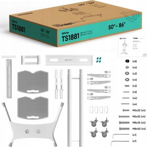 Onkron Mobilny stojak do TV 50"-83" do 90 kg ONKRON TS1881 Biały 2