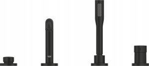 Grohe Grohe 4-otworowa bateria wannowa Essence czarny 25251KF1 3