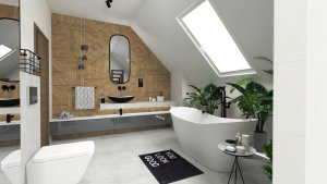 Bateria prysznicowa Omnires Omnires bateria bidetowa podtynkowa z natryskiem Y czarny SYSYBI2BL 4