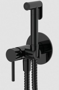 Bateria prysznicowa Omnires Omnires bateria bidetowa podtynkowa z natryskiem Y czarny SYSYBI2BL 7