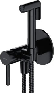 Bateria prysznicowa Omnires Omnires bateria bidetowa podtynkowa z natryskiem Y czarny SYSYBI2BL 8