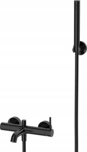 Bateria prysznicowa Omnires Omnires bateria wannowa z natryskiem Y czarny Y1231BL 2