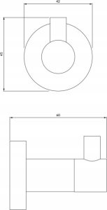 Omnires Omnires haczyk MODERN PROJECT złoty szczotkowany MP60110GLB 3