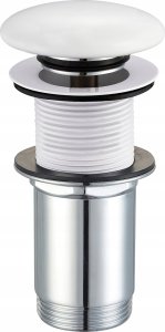 Omnires Omnires korek klik-klak do umywalki bez przelewu biały połysk A716BP 2