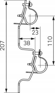 Ferro Ferro komplet uchwytów do rozdzielaczy sanitarnych 3/4" LC2RDW20 2