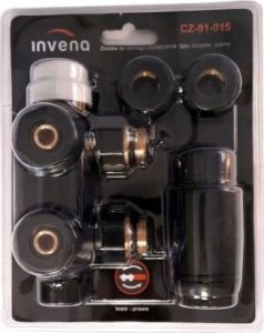 Invena Invena zestaw termostatyczny zespolony PROV typu duoplex do dolnego podłączenia, czarny CZ-91-015 9