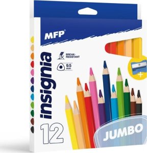 MFP paper kredki M 12 JUMBO trójkątne z temperówką 6330513 1